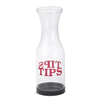 TableCraft 812 11" Plastic Tip Carafe with Twist-Off Bottom