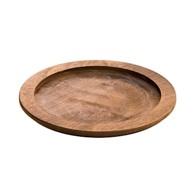 Lodge® U7RP Round Wood Underliner with Walnut Stain - 6 / CS