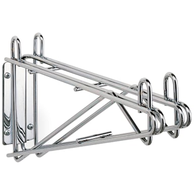 Metro 2WD18C Chrome Plated Double Wall Mount 18" Shelf Supports