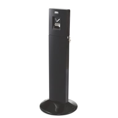Rubbermaid FGR93400BK Black Metropolitan Smoke Tower