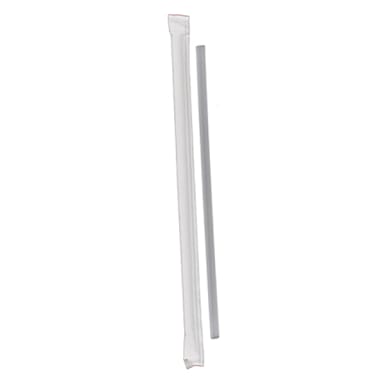 Empress E212TRW Jumbo 7.75" Clear Wrapped Straws