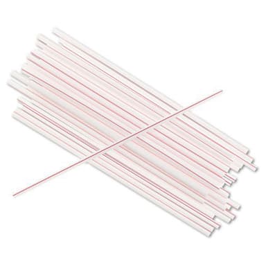 Cell-O-Core BS8WR 8 White / Red 8" Collins Straws