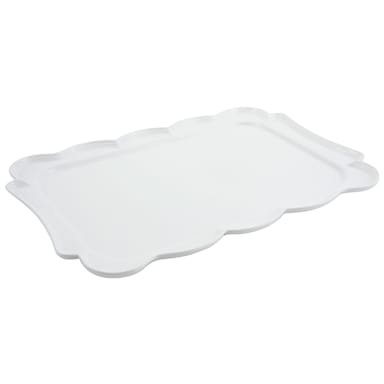 Bon Chef 2098 WHITE Sandstone Rect. 18 x 26" Queen Anne Platter