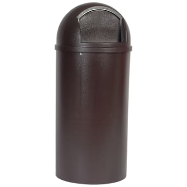 Rubbermaid FG817088 Marshal Classic Brown 25 Gallon Trash Container