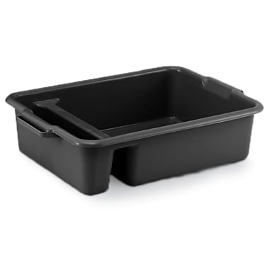 Vollrath 52634 Black HD Two-Compartment 23 x 17 x 6" Dish Box