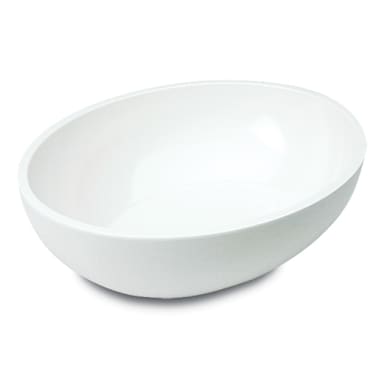 Delfin BOV-1210ME-020 2.75 Qt. White Oval Metro Bowl
