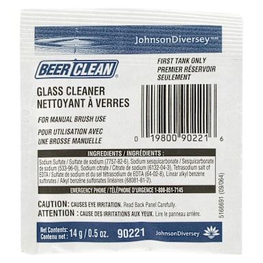 Diversey 90221 Beer Clean Bar Glass Cleaner