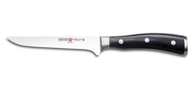 Wusthof 4616-7 Classic Ikon Carbon S/S 5" Boning Knife w/ Black Handle