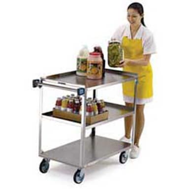 Lakeside® 444 S/S 500 lb Capacity 3-Shelf Cart With Swivel Casters