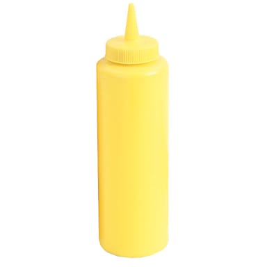 Vollrath® 52065 Yellow 12 Ounce Squeeze Dispenser with Cap