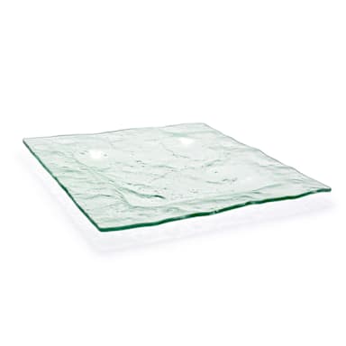 FOH DOS002CLG22 Arctic 13" Square Clear Glass Plate - 6 / CS