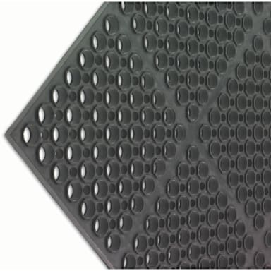 San Jamar® KM2100B Tuf-Mat 3' x 5' Black Medium Duty Mat