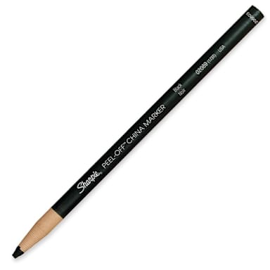 Sharpie DIX00077 Black Peel-Off China Paper Marker - Dozen