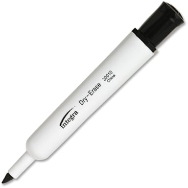 Integra ITA30010 Black Chisel Point Dry Erase Marker