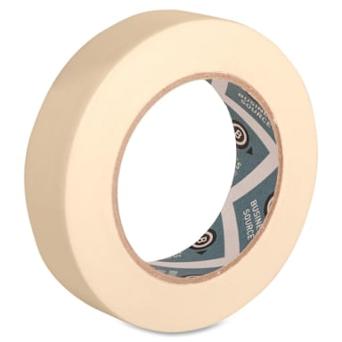 Business Source BSN16461 Tan 60 Yd. x 1" Masking Tape - 1 / RL