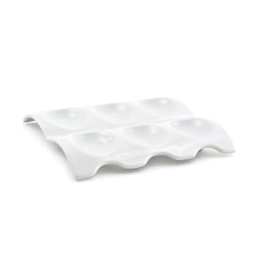 FOH SPT017WHP23 Sampler 6-Compartment Server