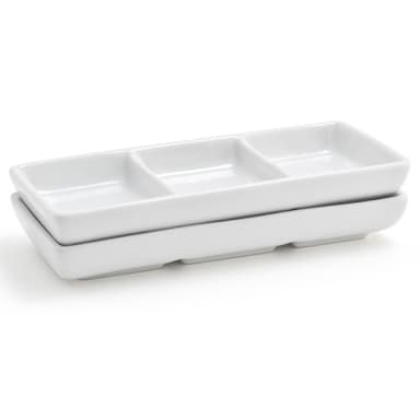 FOH DSD017WHP23 White 3-Compartment Dish