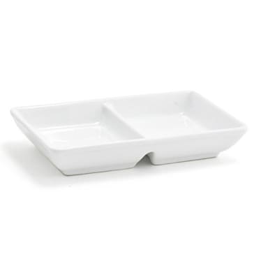 FOH DSD021WHP23 White 2-Compartment Dish