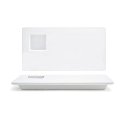 FOH DSU007WHP22 Canvas 11" x 6" White Plate - 6 / CS