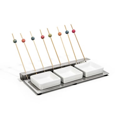 FOH DAP042BSS21 Stainless Steel Pick Display - 4 / CS