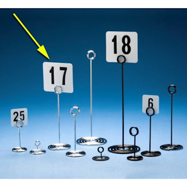 American Metalcraft NSC8 Swirl Base Chrome 8"H Number Stand