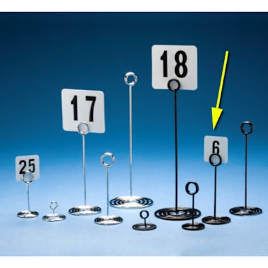 American Metalcraft NSB6 Black Swirl Base Wire 6"H Number Stand