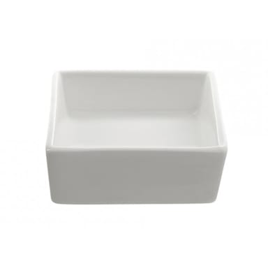 10 Strawberry Street WTR-35SQ White 1 Oz Square Sauce Dish