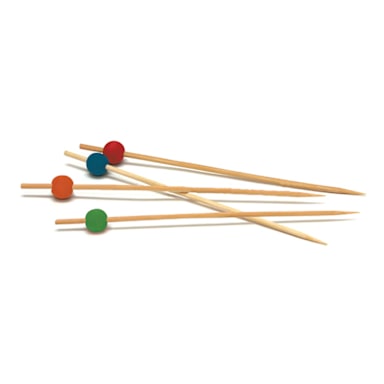 Darling Foodservice Assorted Color 4-1/2" Ball Picks