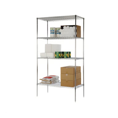 Darling Foodservice Chromate 4-Shelf 24" x 36" Shelving Kit