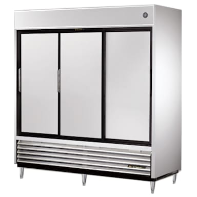 True TSD-69 3-Section 69 Cu Ft Reach-In Solid Slide-Door Refrigerator