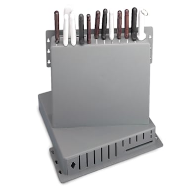 TableCraft PKR-1 Gray Plastic Twelve-Knife Rack