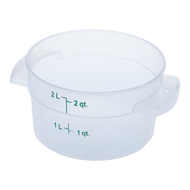 Carlisle 1096330 2 Qt. Clear Round Food Storage Container
