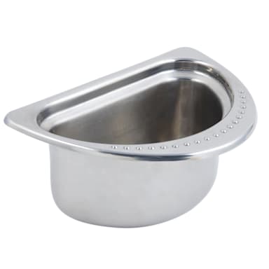 Bon Chef 5302 Bolero Stainless Steel 1.75 Qt. Half Oval Food Pan