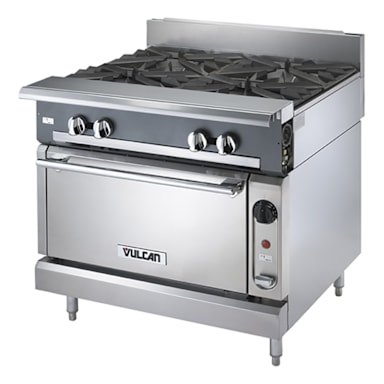 Vulcan V4B36B V Series Natural Gas Range with 4 Burners / Cabinet Base