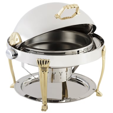Bon Chef 12009 Elite Stainless Round 2 Gallon Chafer with Aurora Legs