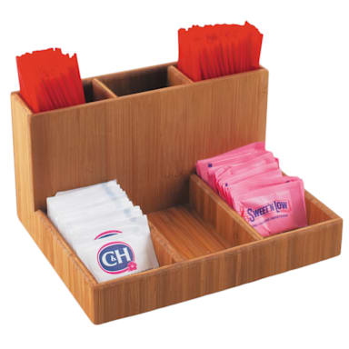 Cal-Mil 796-60 Bamboo 9 x 6.13" Sugar Packet / Stick Holder