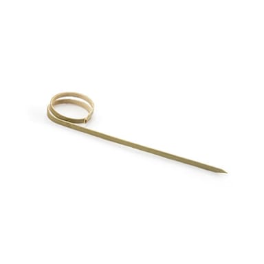 FOH AST018NAB83 Swirl Natural 3.5" Bamboo Pick