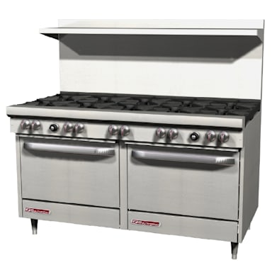 Southbend S60DD Natural Gas 10-Burner Range w/ 2 Standard Ovens