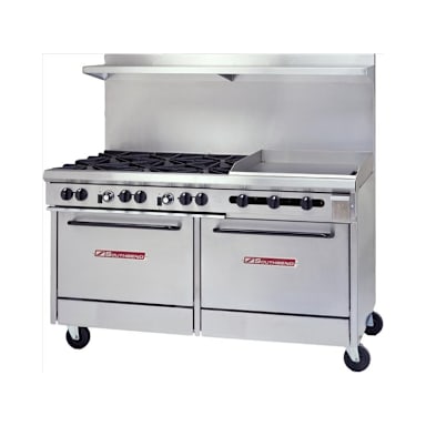 Southbend S60DD-2GR S-Series Natural Gas 6-Burner Range with Griddle