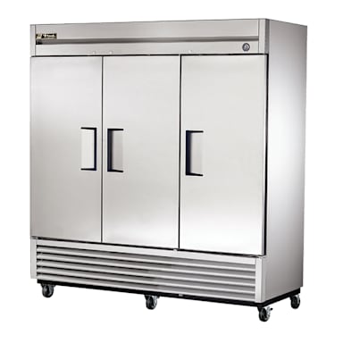 True T-72F-HC T-Series S/S 3-Door 9-Shelf Reach-In -10°F Freezer