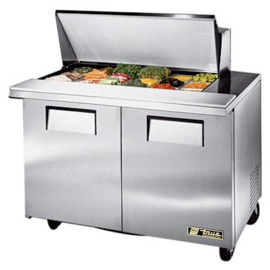 True TSSU-48-18M-B-HC S/S Mega Top 18-Pan Sandwich / Salad Prep Table