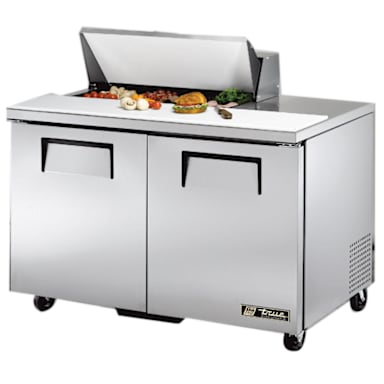 True TSSU-48-08-HC 2-Door 4-Shelf 12 Cu Ft Sandwich / Salad Prep Table
