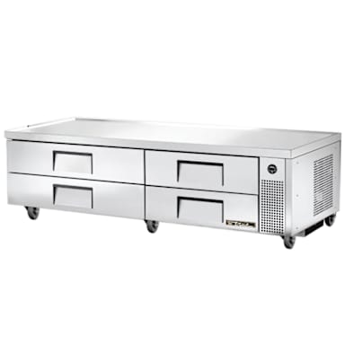 True® TRCB-82 S/S 82"W 4-Drawer Refrigerated Chef Base