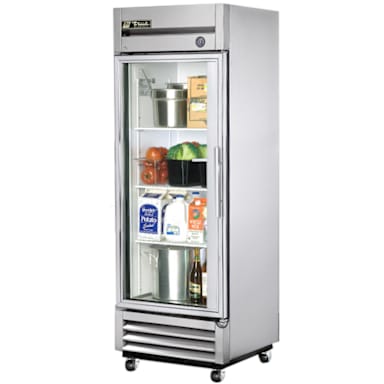 True T-19G-HC~FGD01 LEFT HINGE Glass Door Reach-In Refrigerator