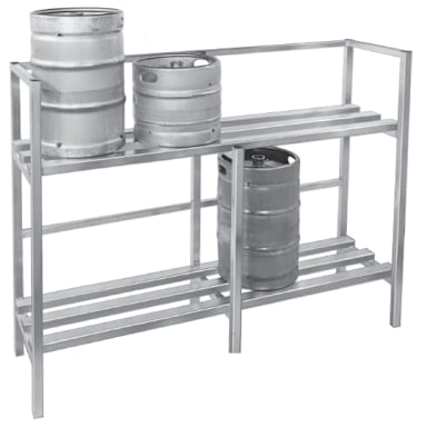 Channel Mfg. KSR72 Two-Shelf Keg Storage with 8 Keg Capacity