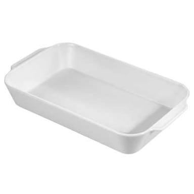Pillivuyt 6634V644 White 9-1/2" x 5" Rectangular Baker