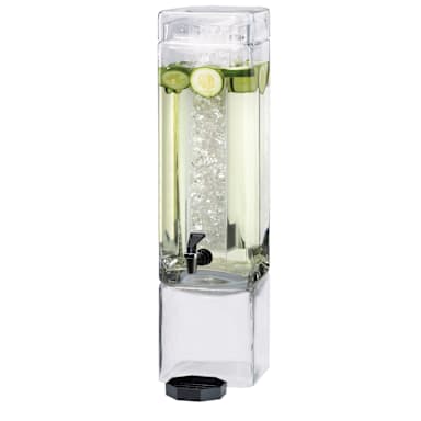 Cal-Mil 1112-3 Square 3 Gallon Glass Beverage Dispenser