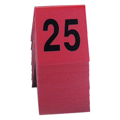 Cal-Mil 226-1 No. 26 - 50 Red with Black Table Tents