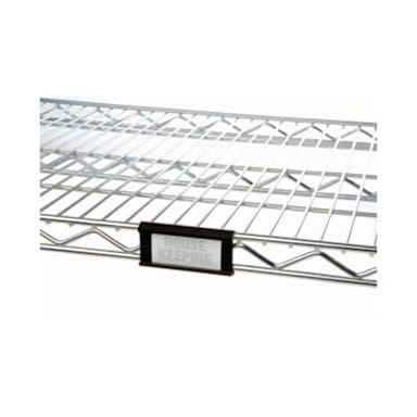 Darling Foodservice 6" Black Snap-On Plastic Shelf Label Clip - 4 / PK