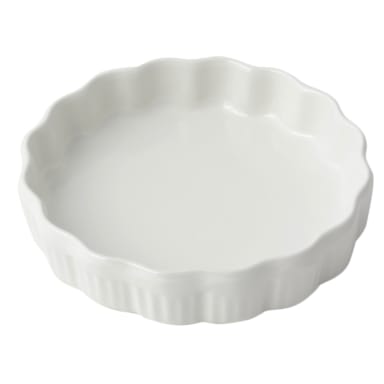 Bon Chef 5032 WHITE Sandstone Round 10 Oz. Quiche Dish